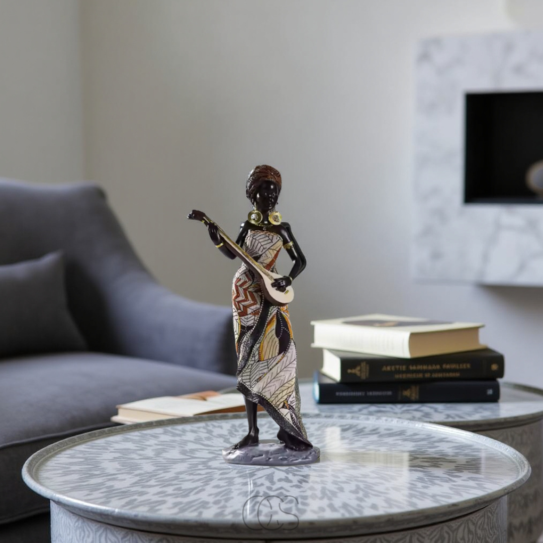 Cleroa - African Musicians Statue Set - Decorative Sculptures