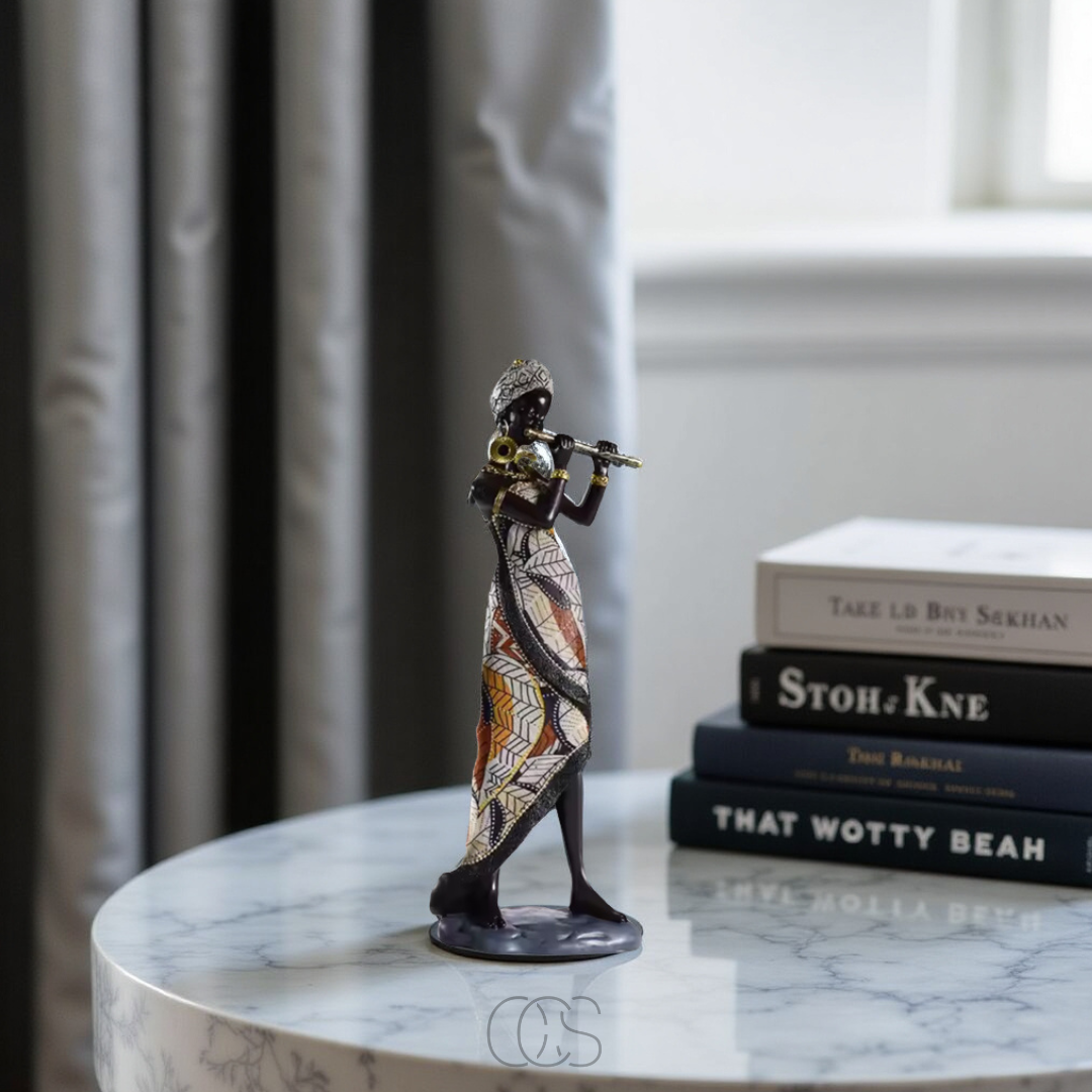 Cleroa - African Musicians Statue Set - Decorative Sculptures