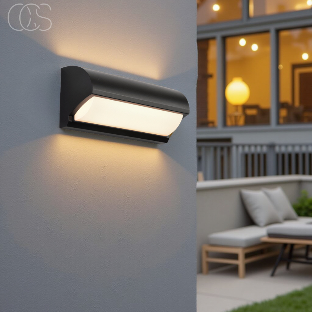 Cleroa - Black LED Outdoor Wall Light