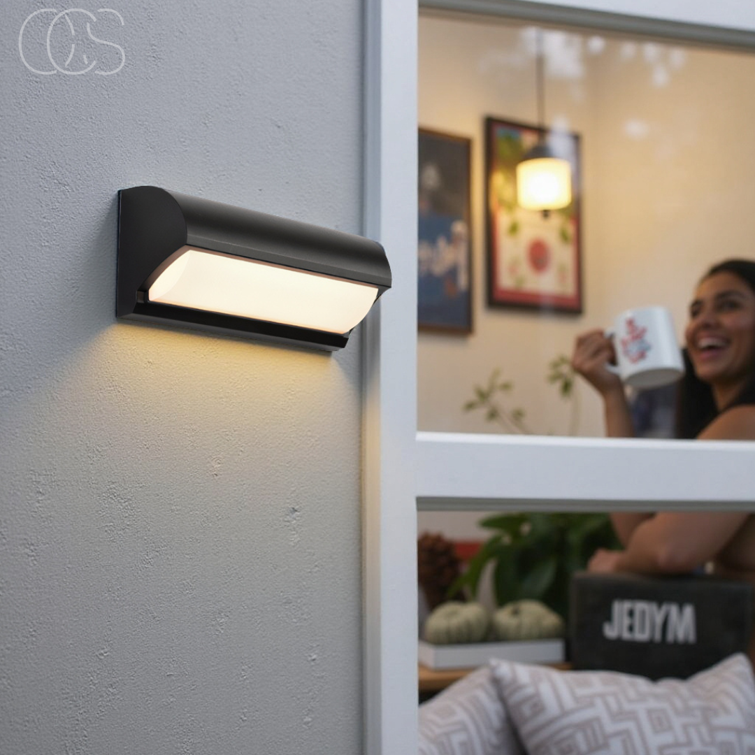 Cleroa - Black LED Outdoor Wall Light