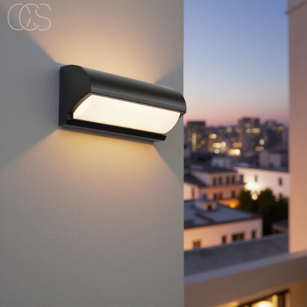 Cleroa - Black LED Outdoor Wall Light