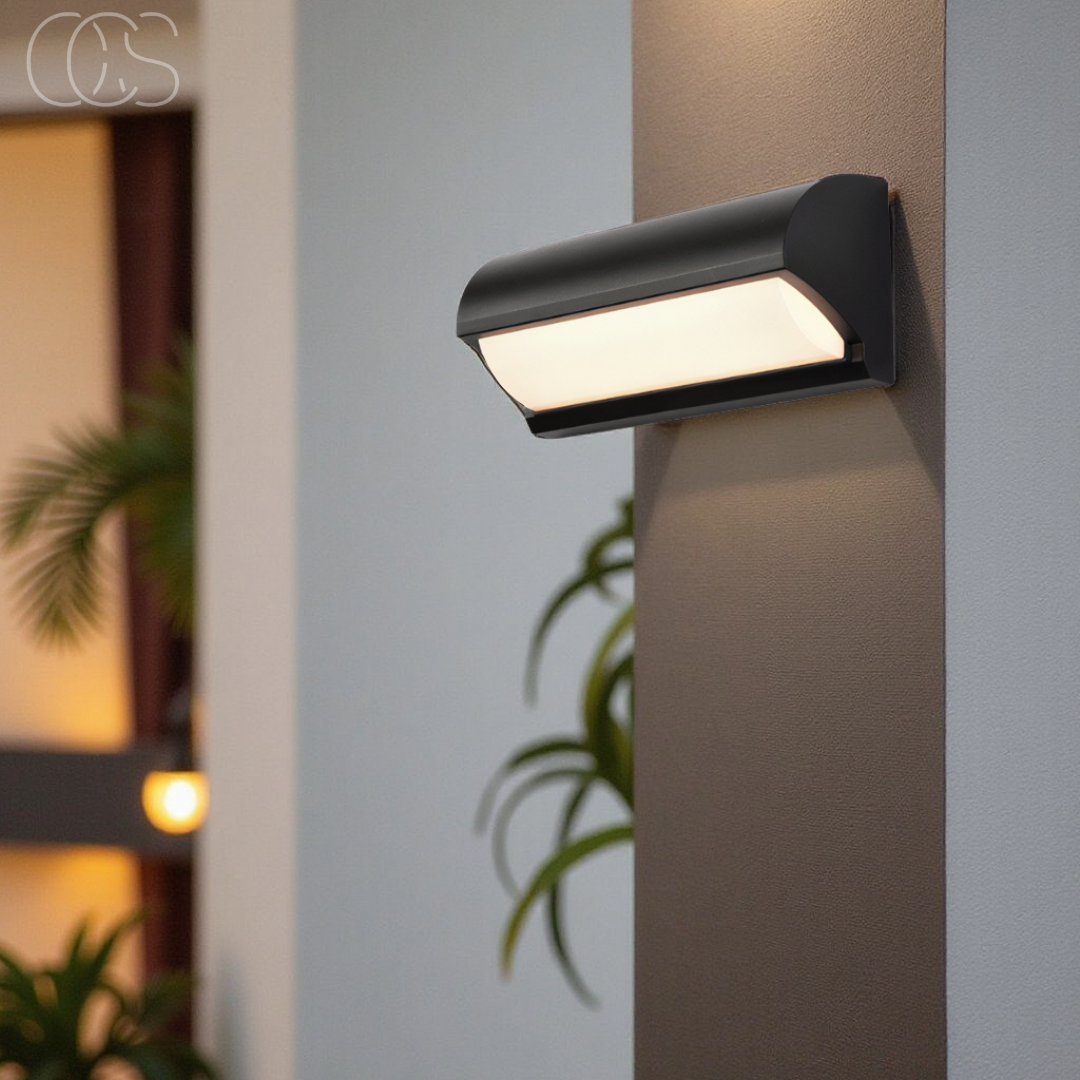Cleroa - Black LED Outdoor Wall Light