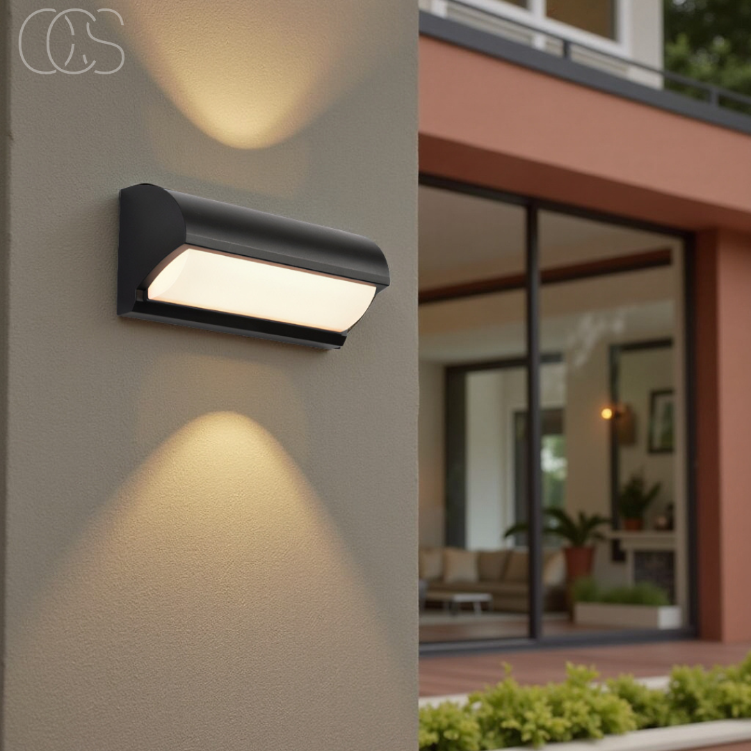 Cleroa - Black LED Outdoor Wall Light