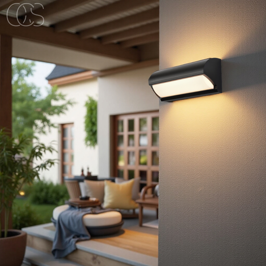 Cleroa - Black LED Outdoor Wall Light