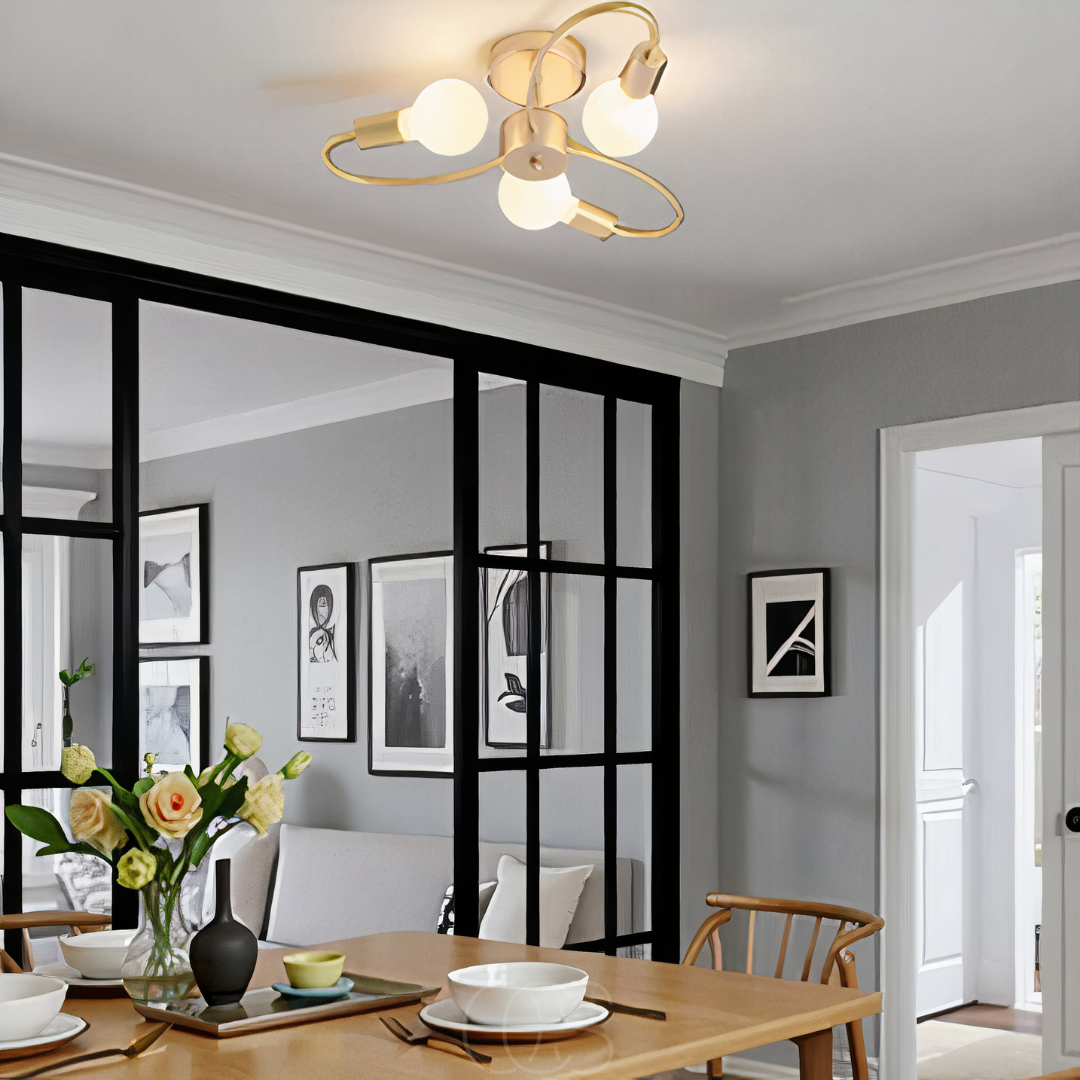 Cleroa - Ceiling Lamp with 3 Braided Balls – Modern Design