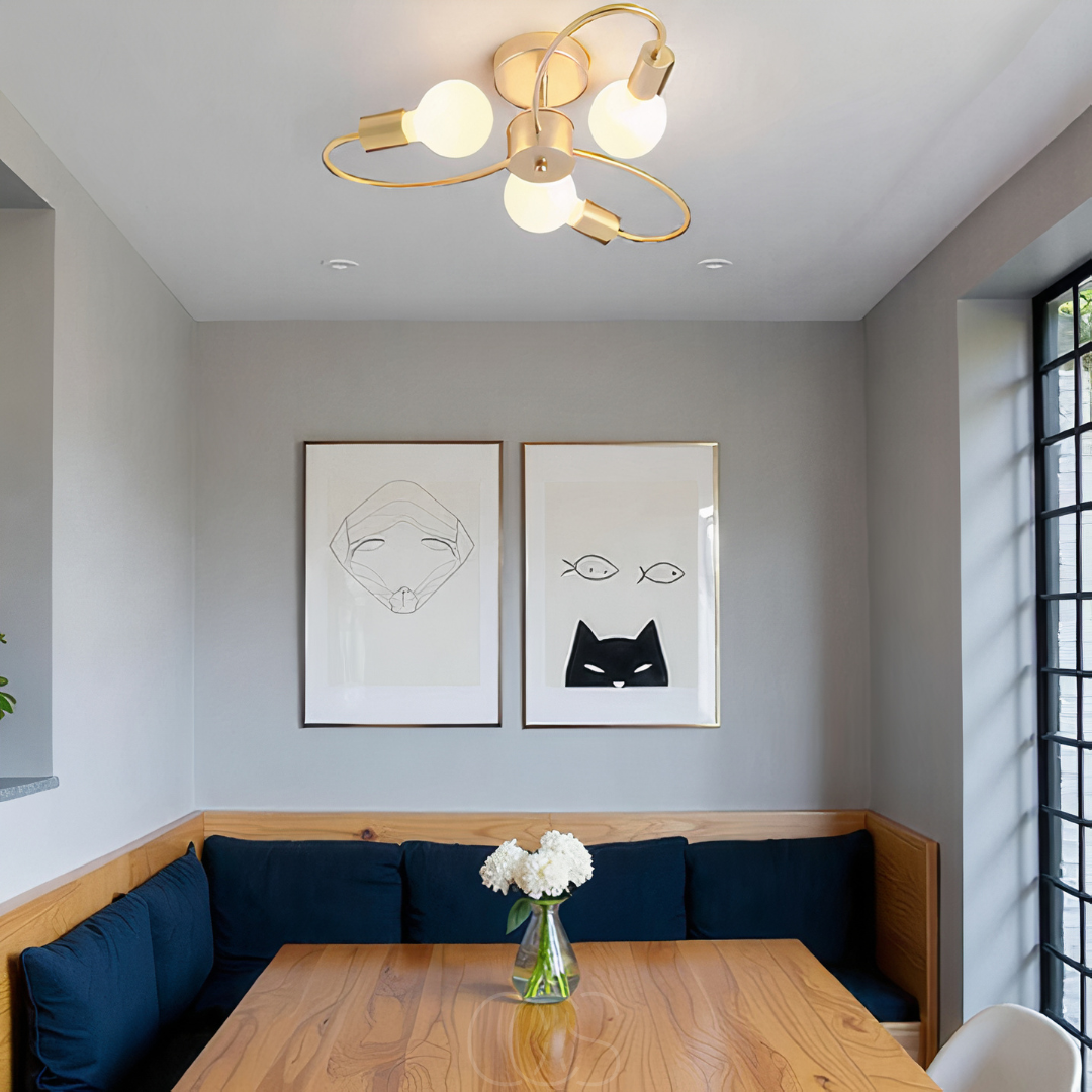 Cleroa - Ceiling Lamp with 3 Braided Balls – Modern Design