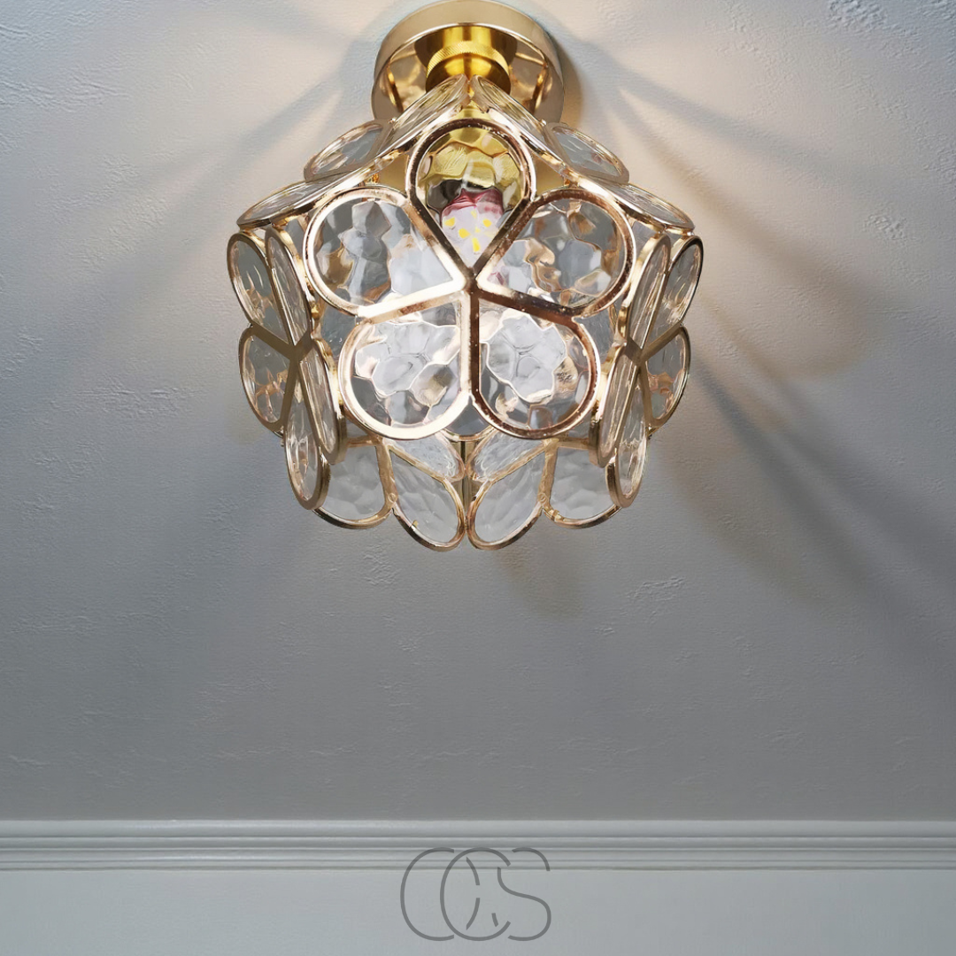 Cleroa - Design flower ceiling lamp - Iron & Glass