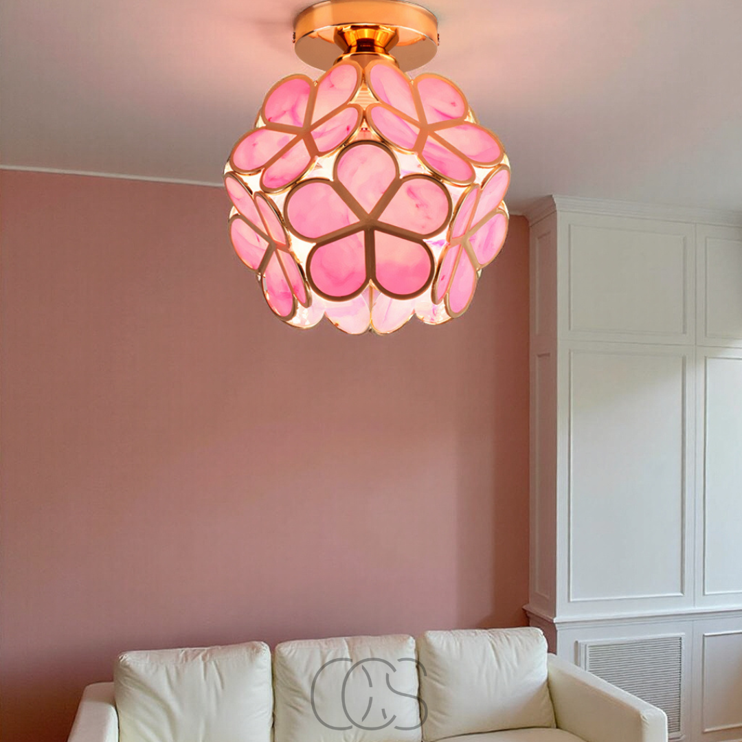 Cleroa - Design flower ceiling lamp - Iron & Glass