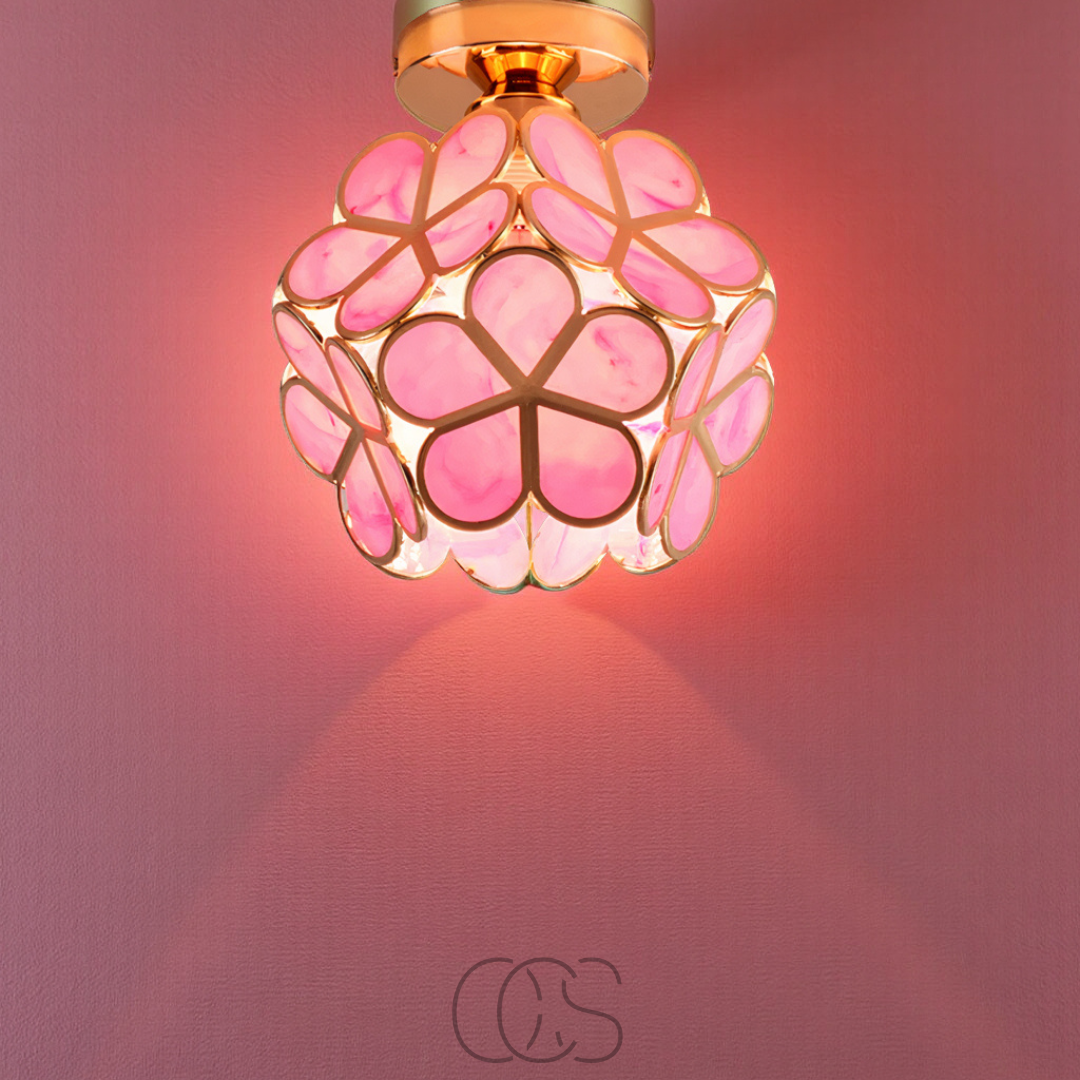 Cleroa - Design flower ceiling lamp - Iron & Glass