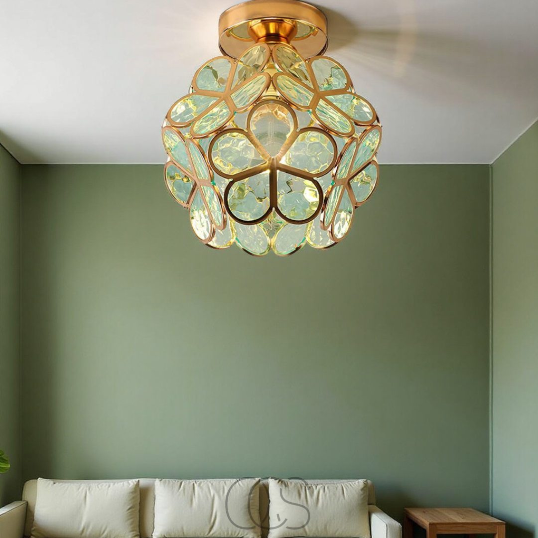 Cleroa - Design flower ceiling lamp - Iron & Glass