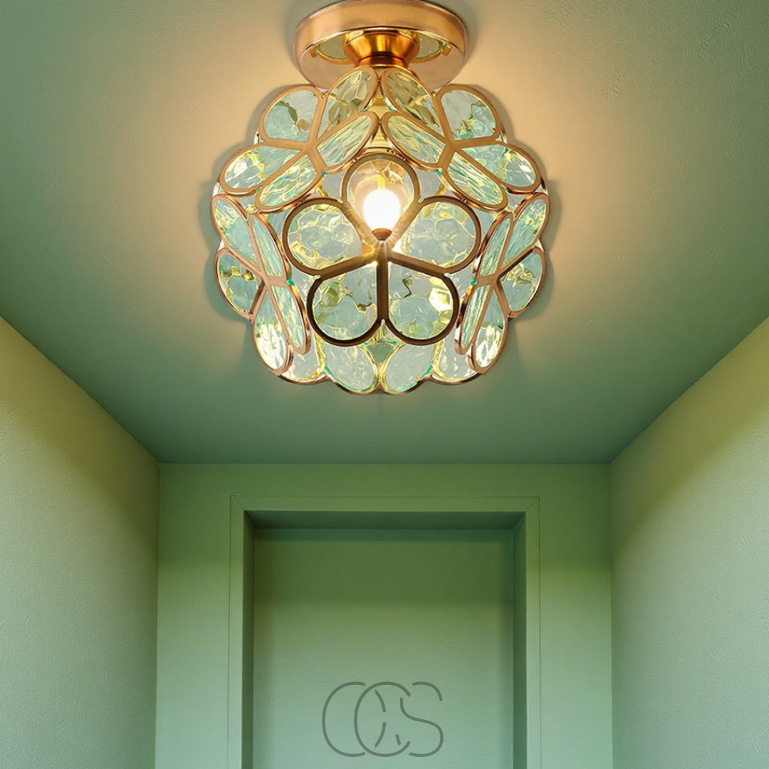 Cleroa - Design flower ceiling lamp - Iron & Glass