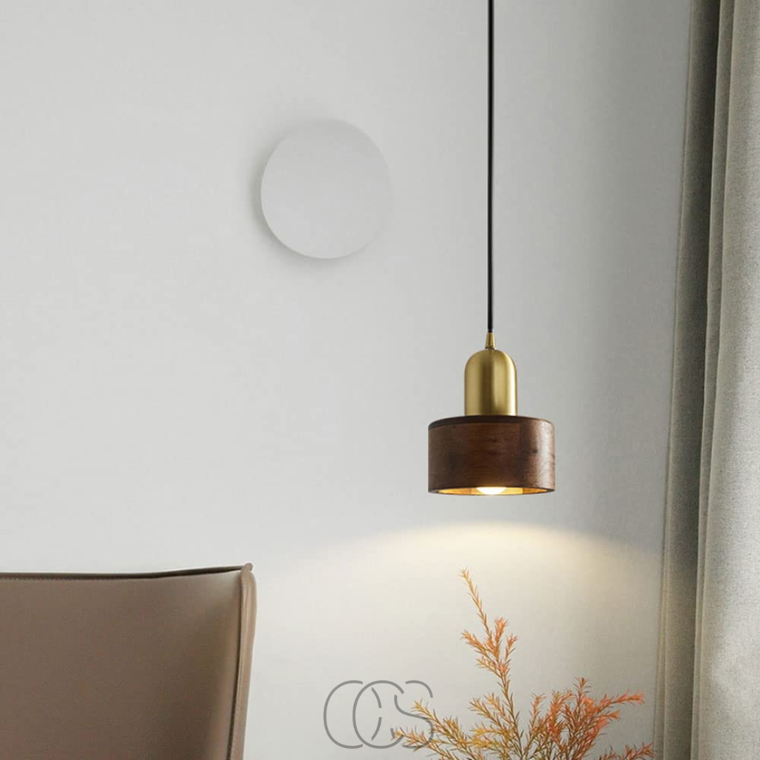 Cleroa - Design pendant lamp with gold accent