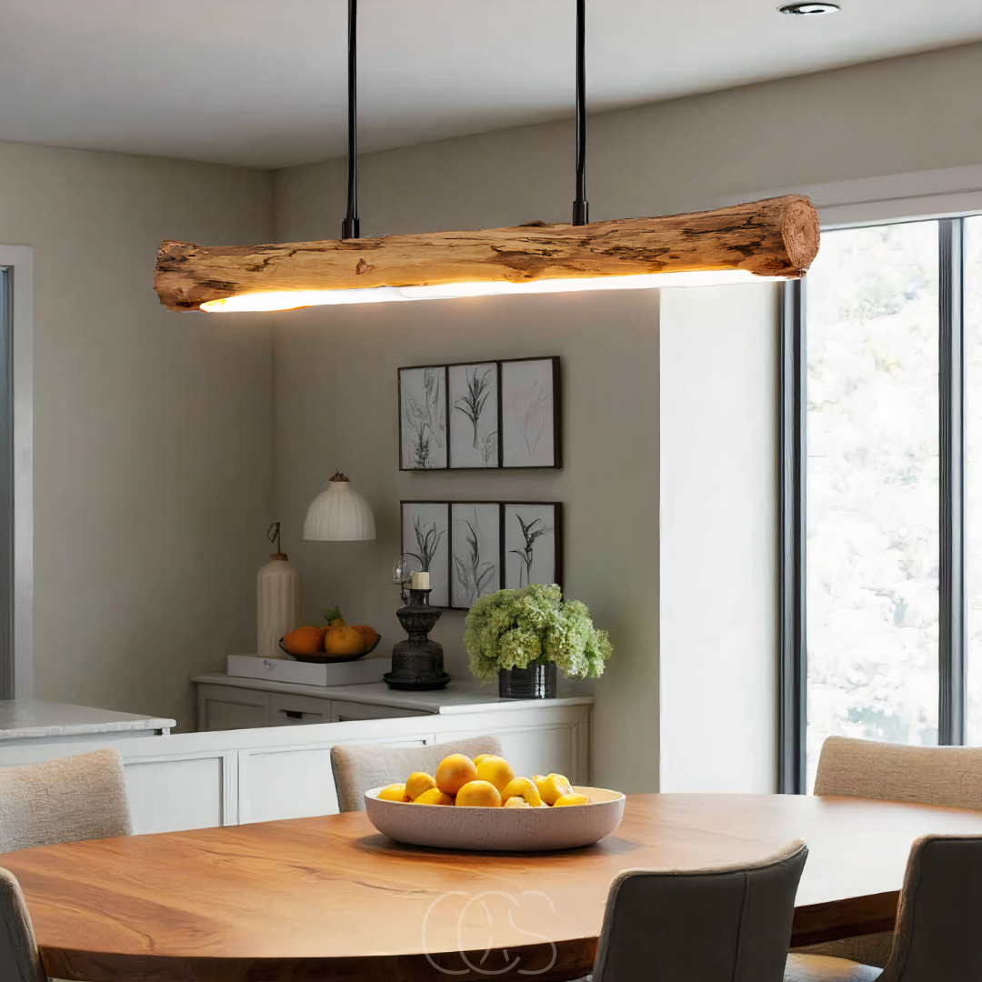 Cleroa - Dimmable wooden pendant lamp