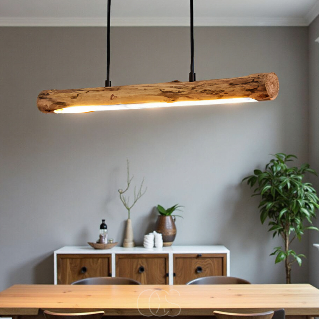 Cleroa - Dimmable wooden pendant lamp
