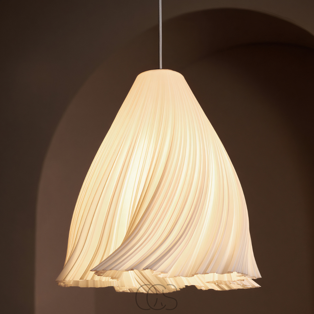 Cleroa - Lampe Plafonnier en Tissu Fanning - Textiles Modernes