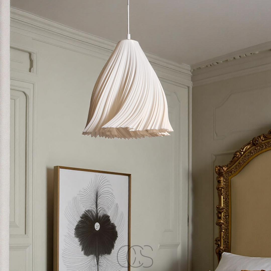 Cleroa - Lampe Plafonnier en Tissu Fanning - Textiles Modernes