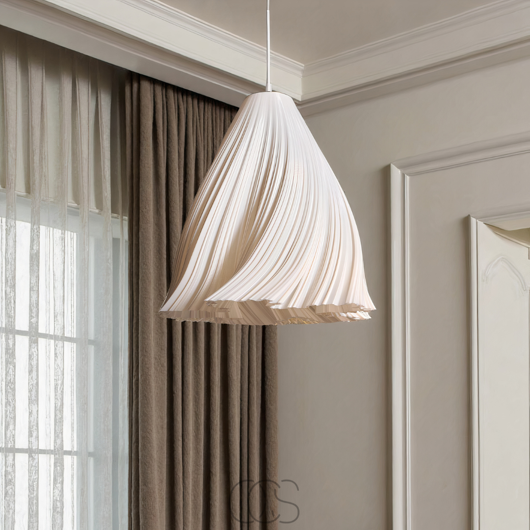 Cleroa - Lampe Plafonnier en Tissu Fanning - Textiles Modernes