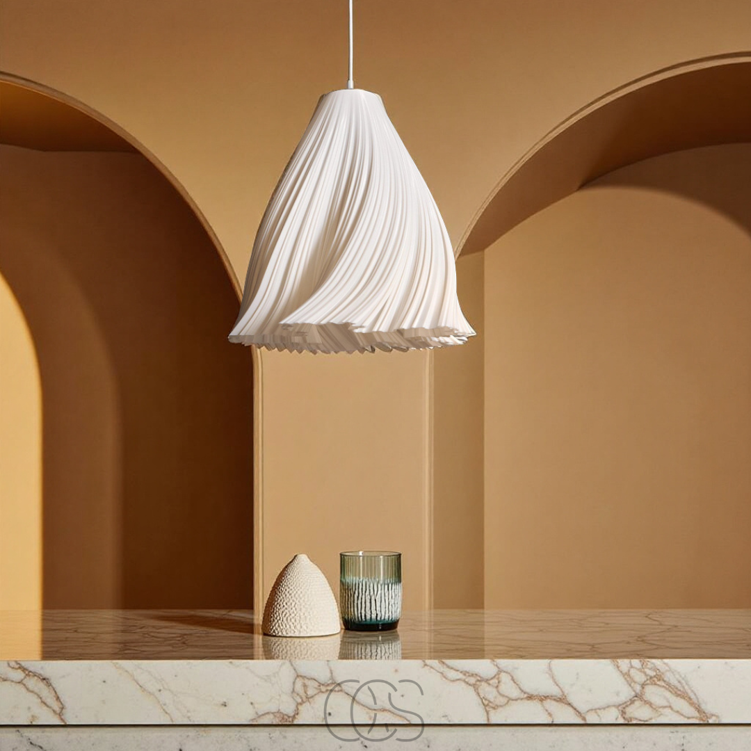 Cleroa - Lampe Plafonnier en Tissu Fanning - Textiles Modernes