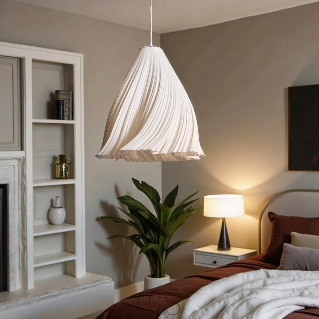 Cleroa - Lampada da soffitto in tessuto Fanning - Tessuti moderni