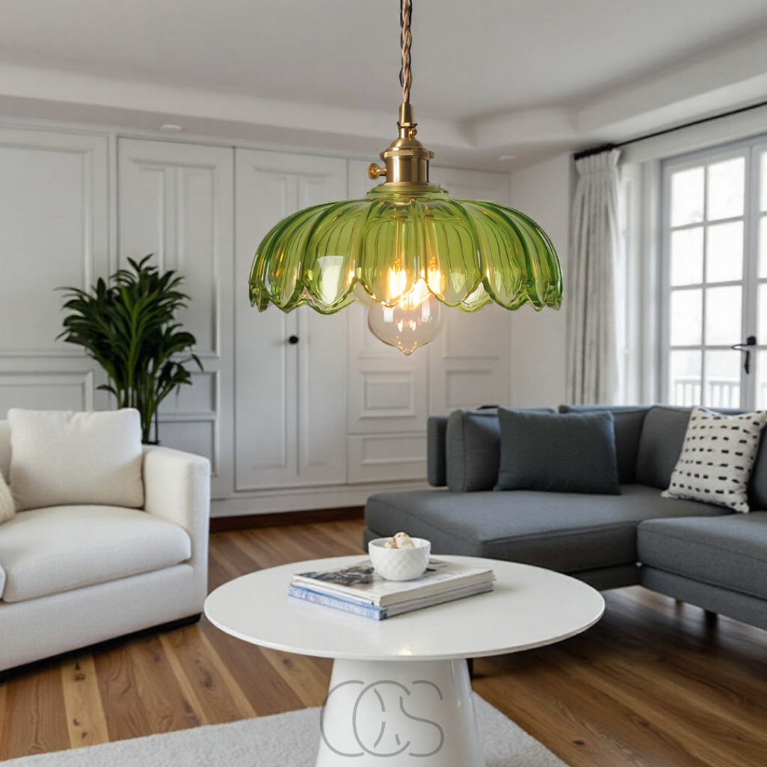 Cleroa - Glass Flower Pendant Lamp - Vintage Design