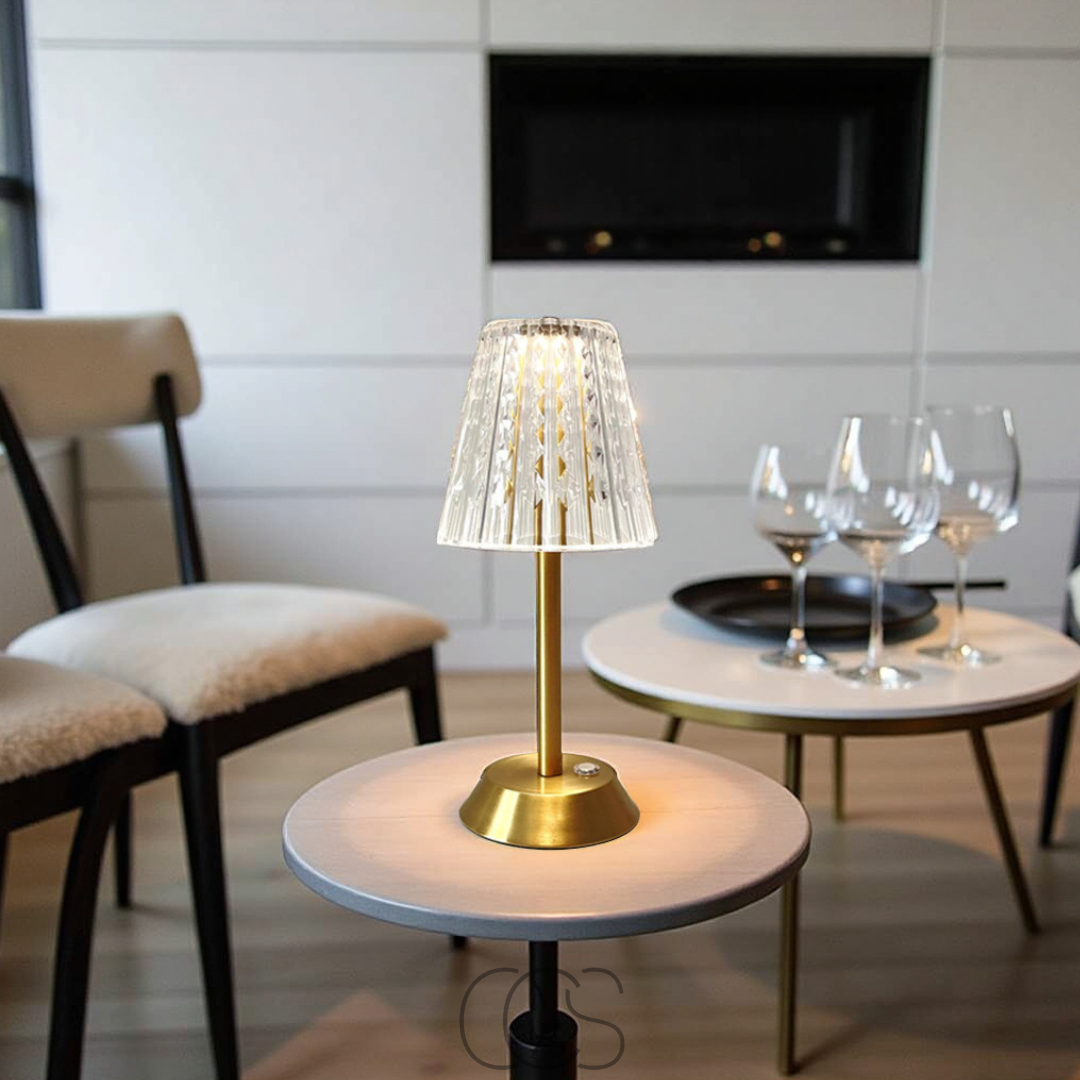 Cleroa - Lampe d'ambiance en cristal LED - lumière luxueuse, où que vous la vouliez