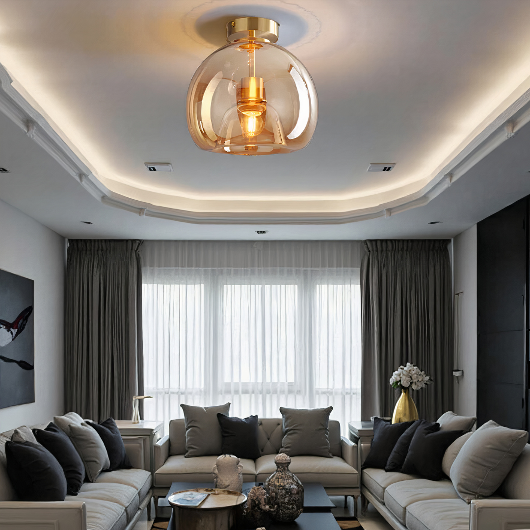 Cleroa - lampe de plafond en verre LED - moderne