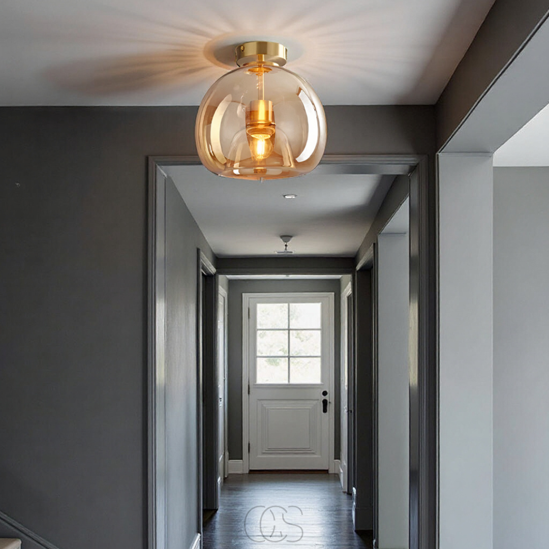 Cleroa - lampe de plafond en verre LED - moderne