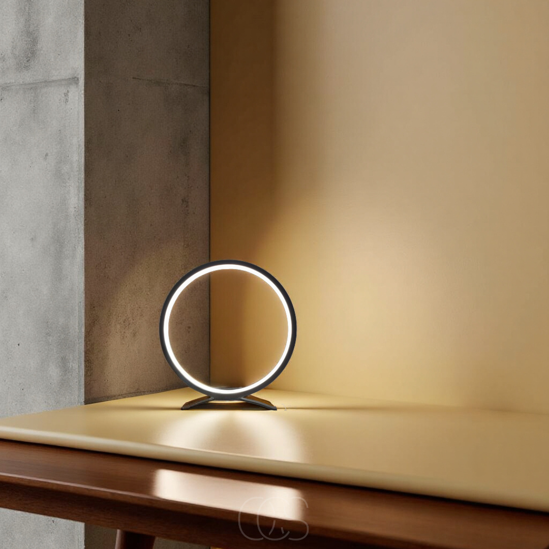 Cleroa - Lampe de table anneau LED - Design minimaliste moderne