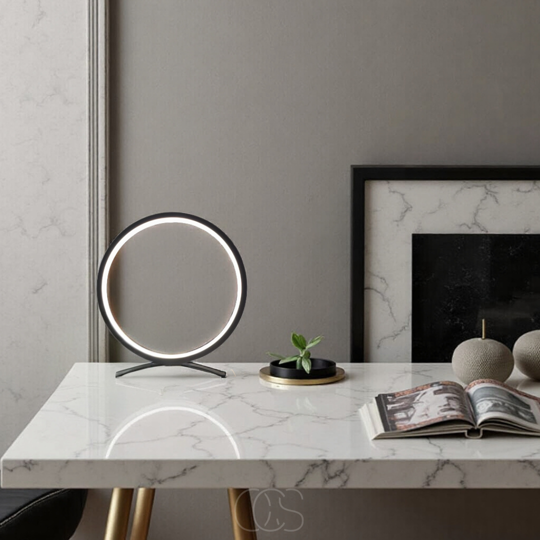 Cleroa - Lampe de table anneau LED - Design minimaliste moderne
