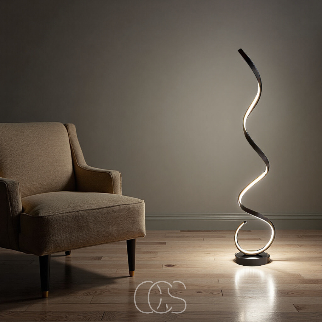 Cleroa - Lampe sur pied spirale LED dimmable