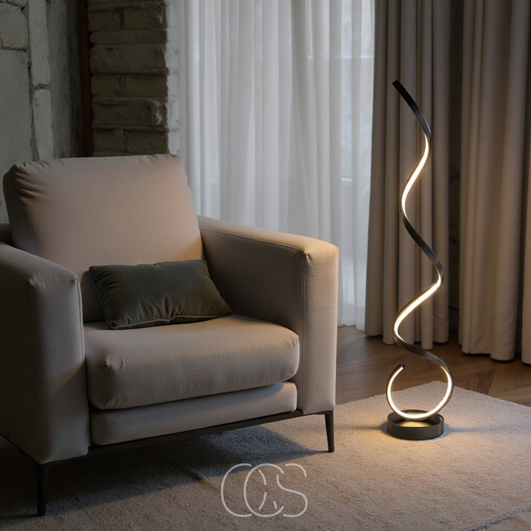 Cleroa - Lampe sur pied spirale LED dimmable