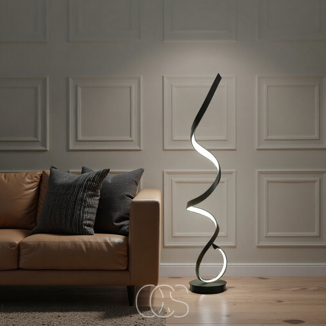 Cleroa - Lampe sur pied spirale LED dimmable
