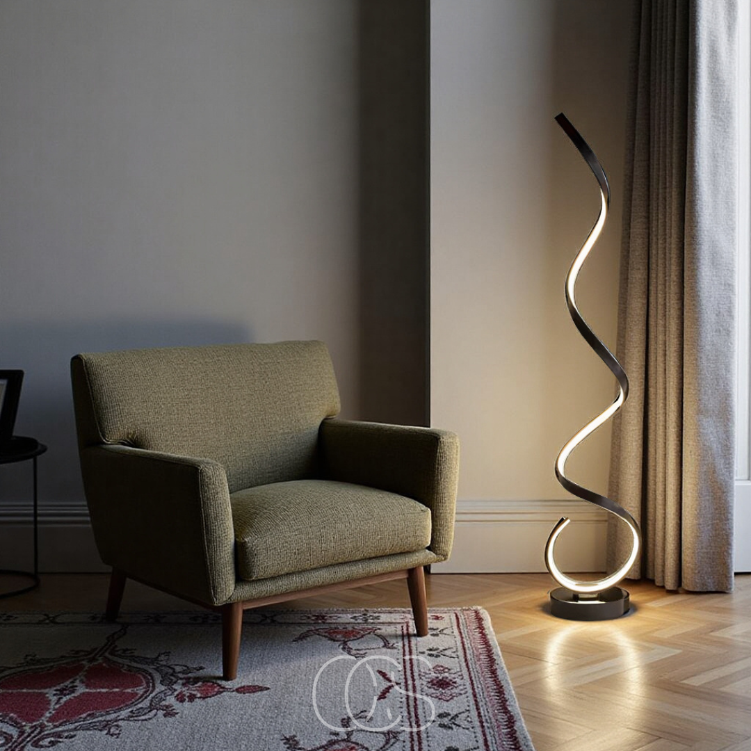 Cleroa - Lampe sur pied spirale LED dimmable