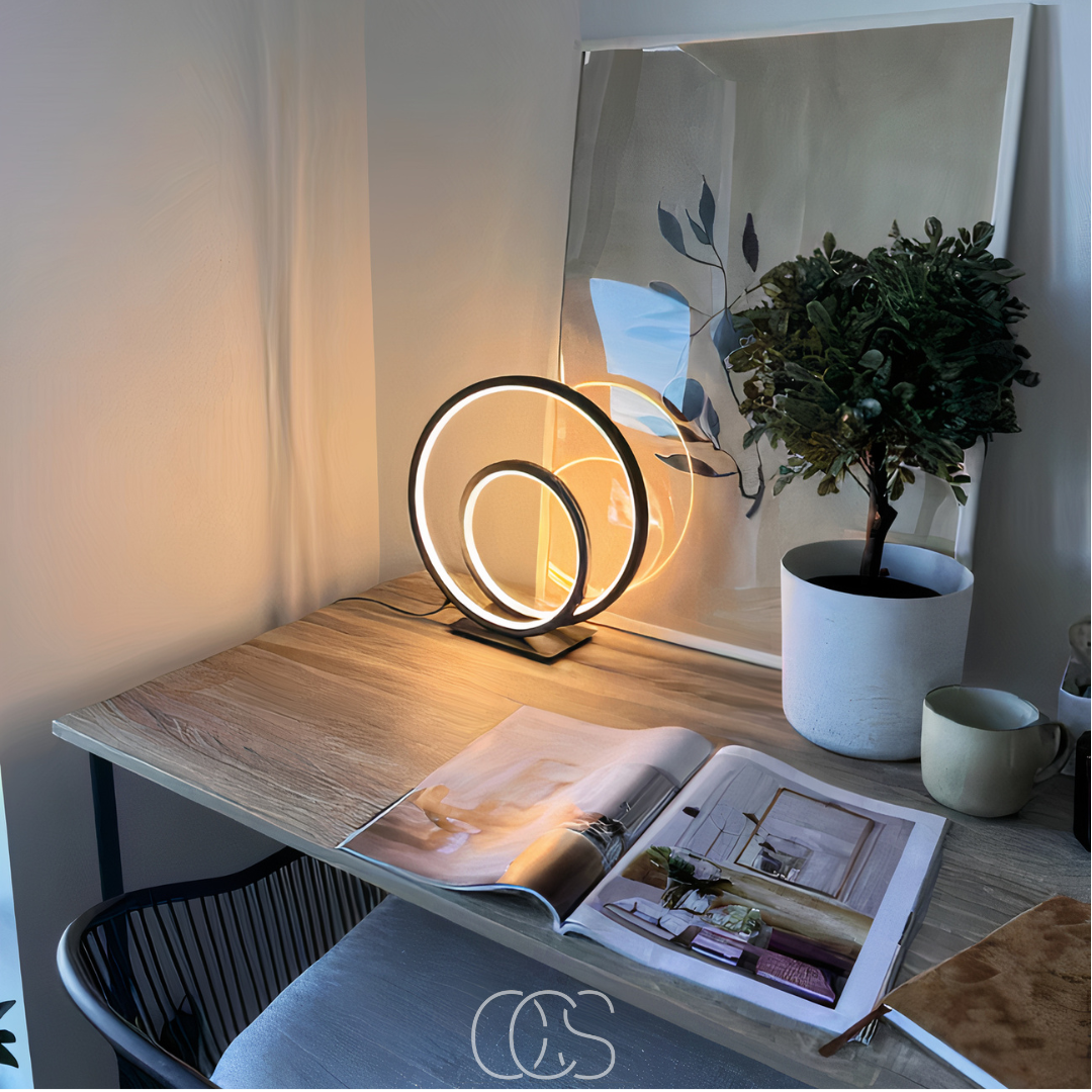 Cleroa - LED Table Lamp Double Ring