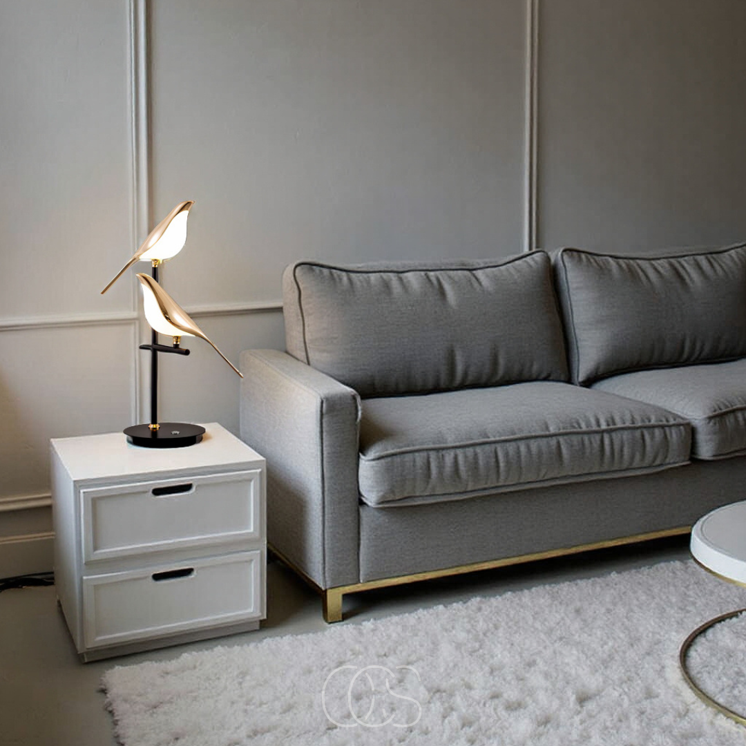 Cleroa - LED Table Lamp with Golden Bird – Warm Atmospheric Light