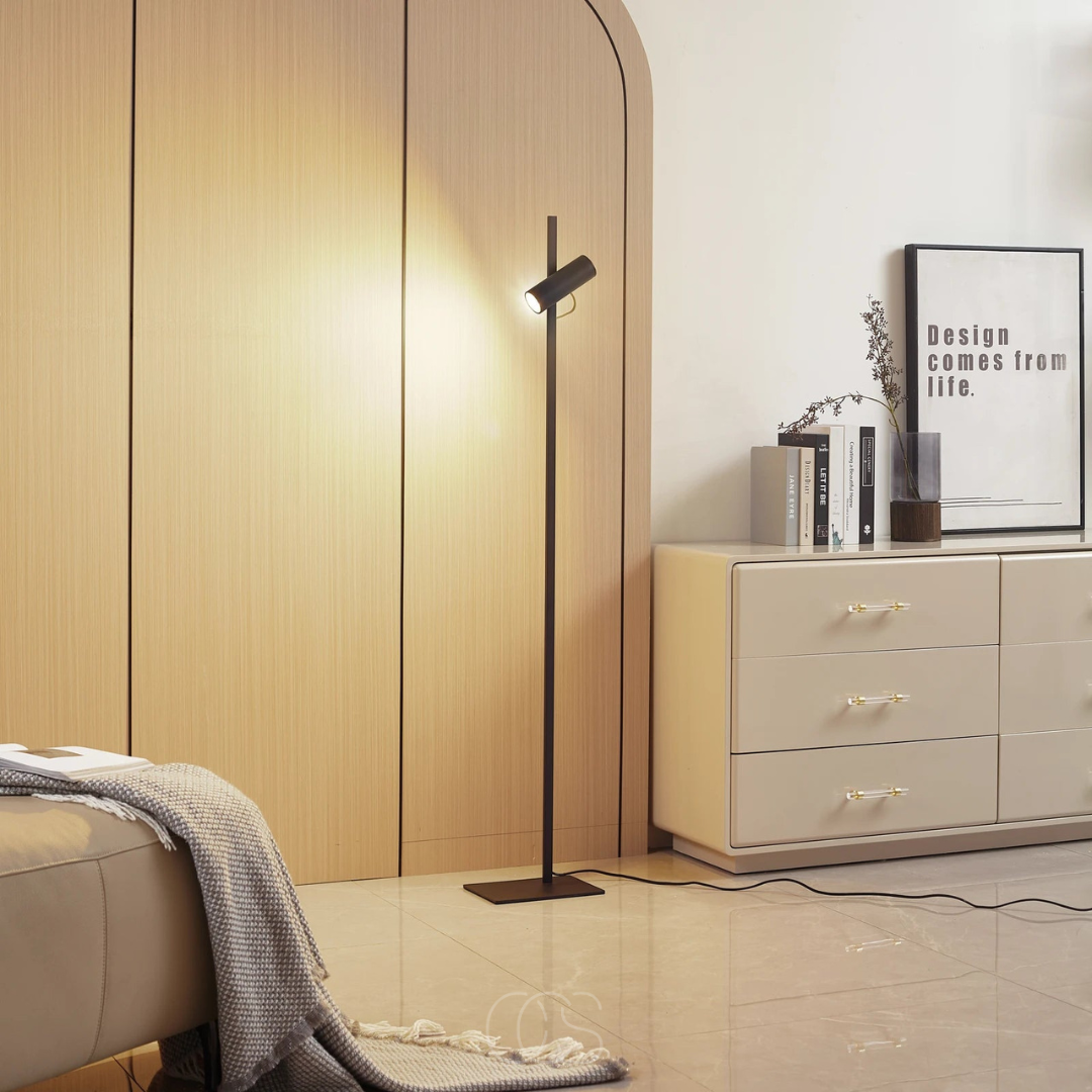 Cleroa - lampe sur pied LED avec spot - lampe de lecture