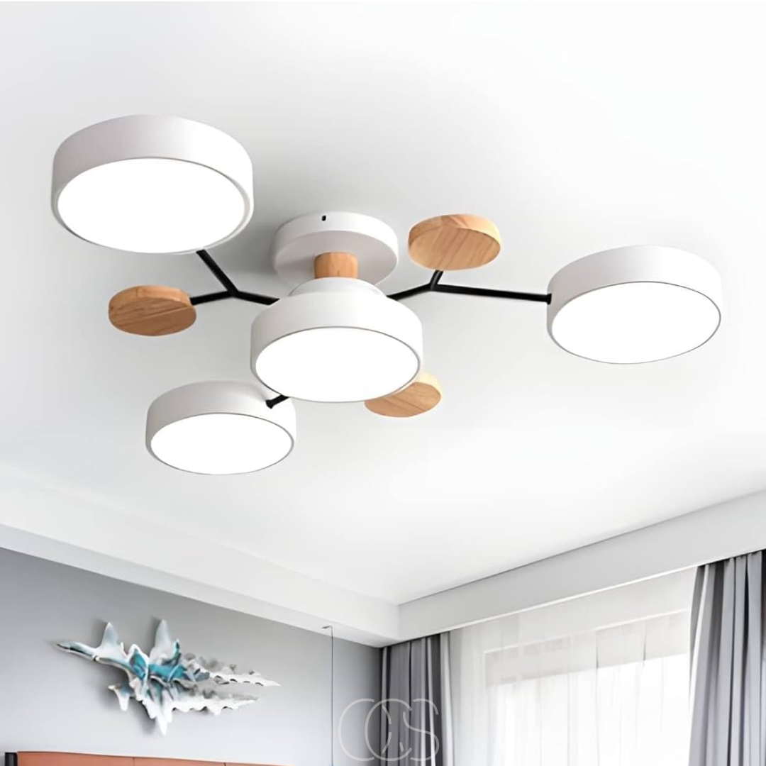 Cleroa - Lampe Plafonnier LED Métal Macaron - Variateur 3 Couleurs