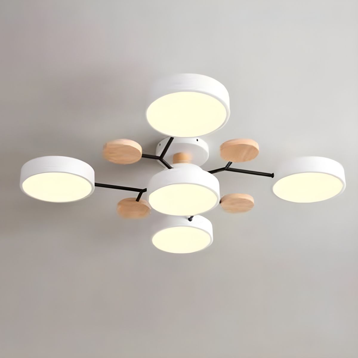 Cleroa - Lampe Plafonnier LED Métal Macaron - Variateur 3 Couleurs