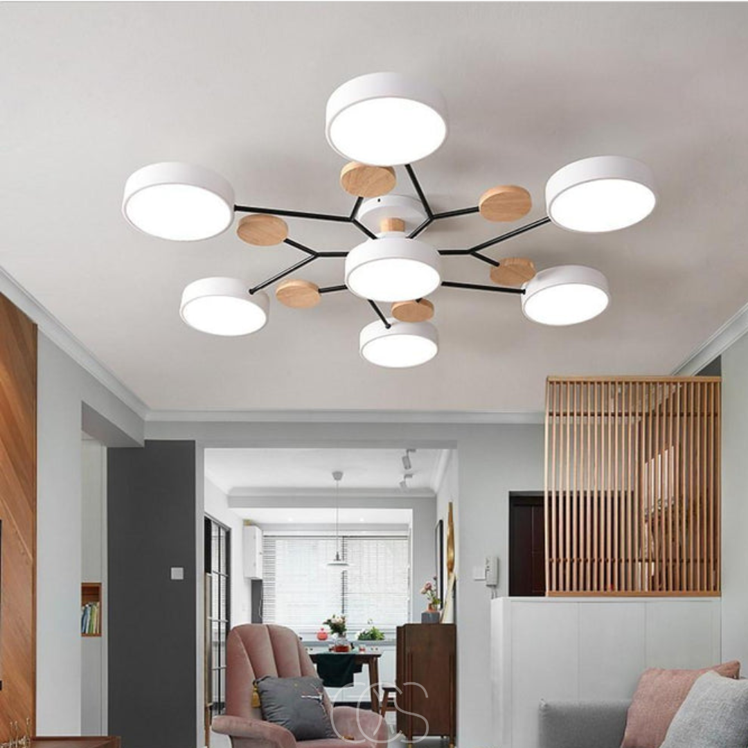 Cleroa - Lampe Plafonnier LED Métal Macaron - Variateur 3 Couleurs