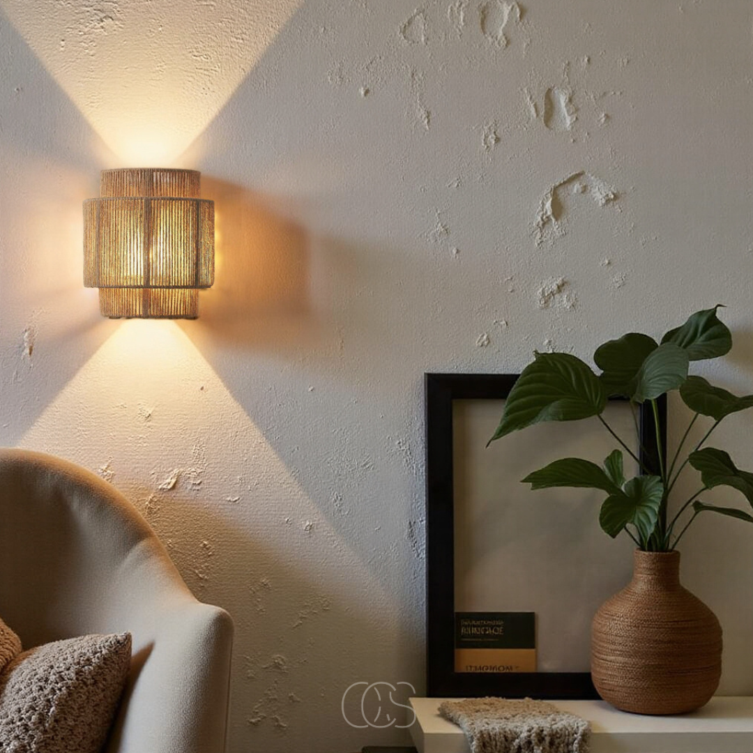 Cleroa - Rattan Boho Wall Lamp