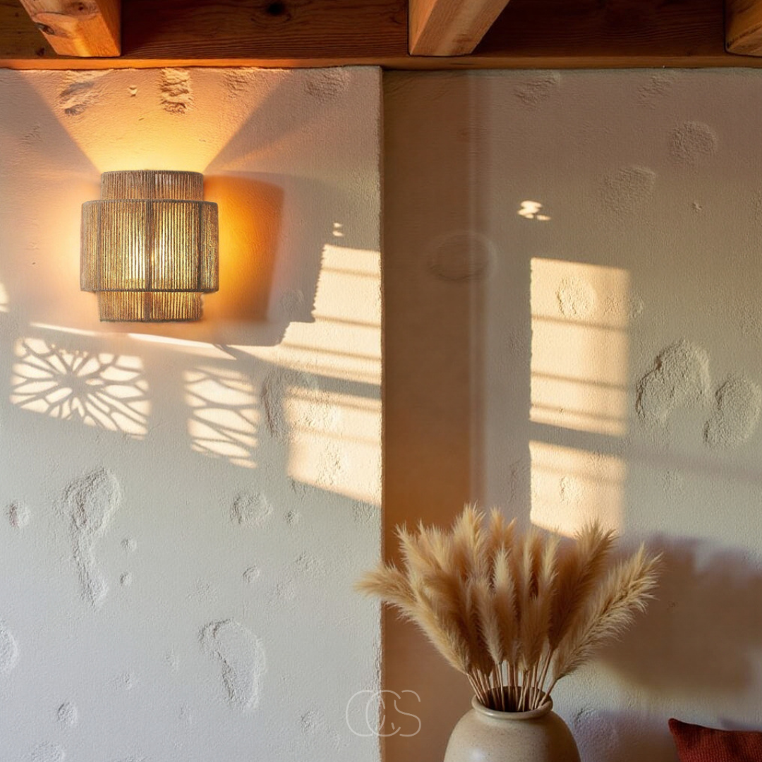 Cleroa - Rattan Boho Wall Lamp