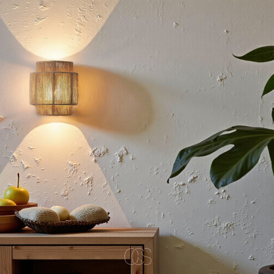 Cleroa - Rattan Boho Wall Lamp