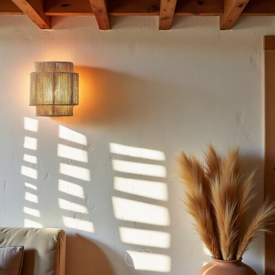 Cleroa - Rattan Boho Wall Lamp
