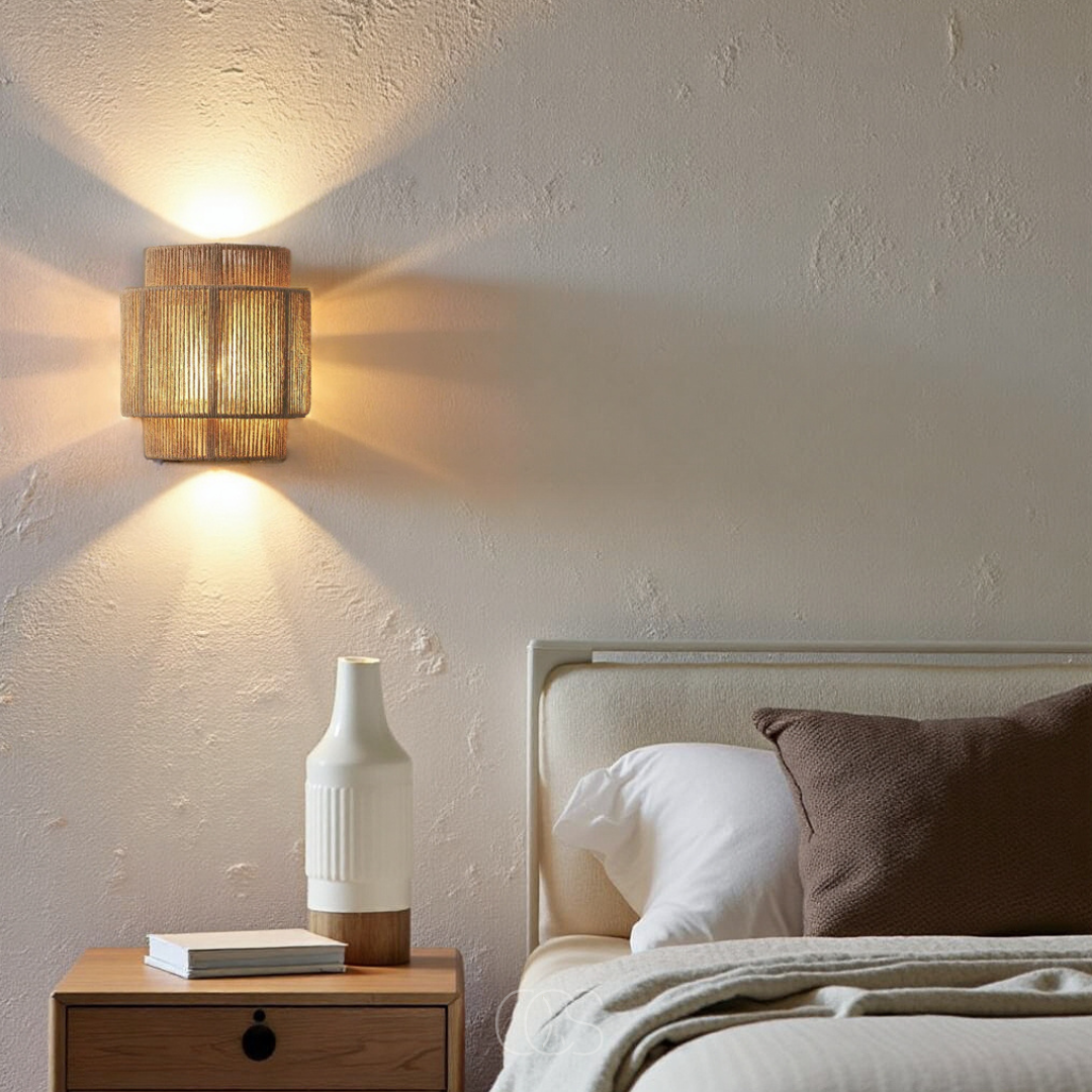 Cleroa - Rattan Boho Wall Lamp