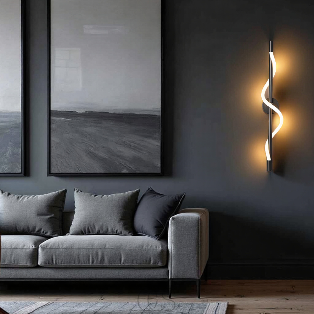 Cleroa - Slim LED wall lamp - Black aluminum