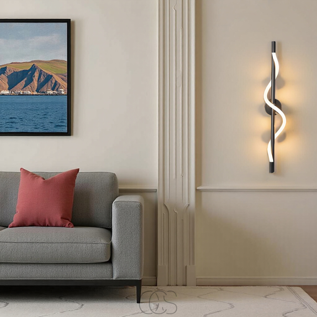 Cleroa - Slim LED wall lamp - Black aluminum