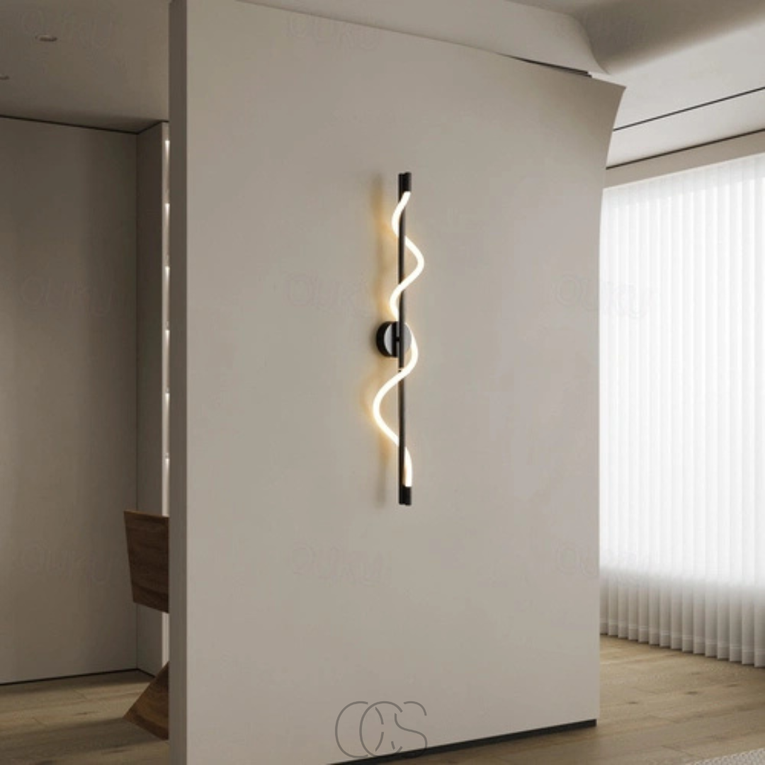 Cleroa - Slim LED wall lamp - Black aluminum