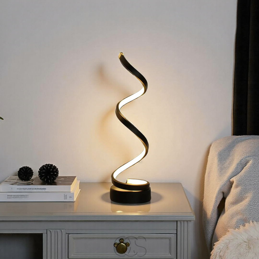 Cleroa - Spiral Lamp – modern design with 3 light colors & energy-efficient LED