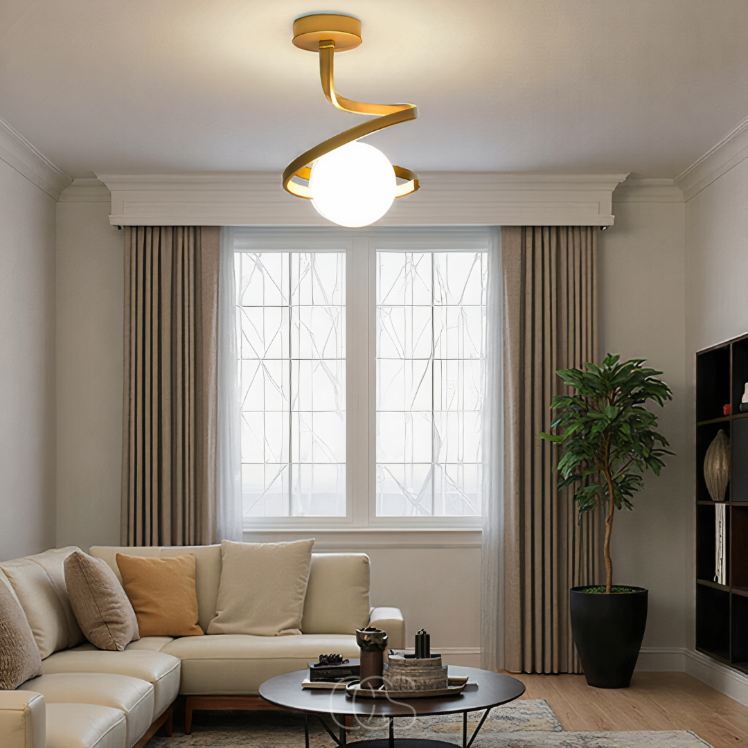 Cleroa - Spiral with Ball Ceiling Lamp – luxury in a playful design