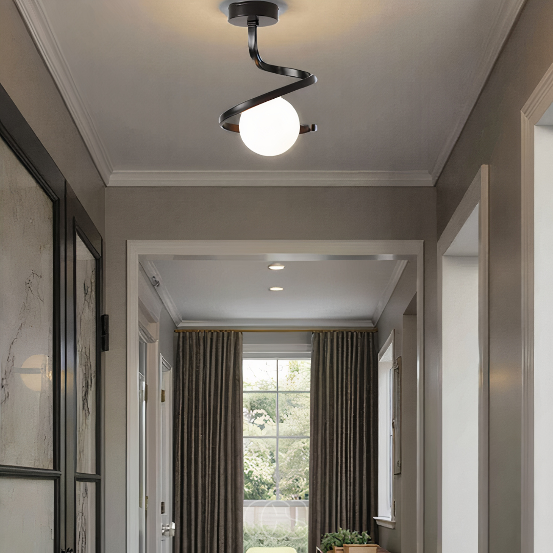 Cleroa - Spiral with Ball Ceiling Lamp – luxury in a playful design